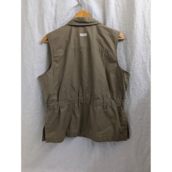 LIZGOLF women's size Medium kahki vest, snap closure, safari vest L8 - Picture 5 of 7